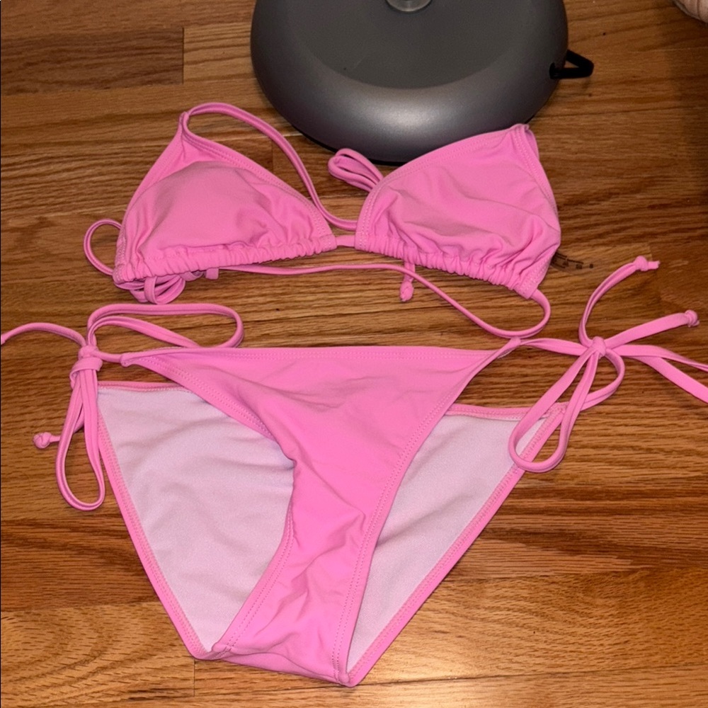 Pink Triangle Bikini Set